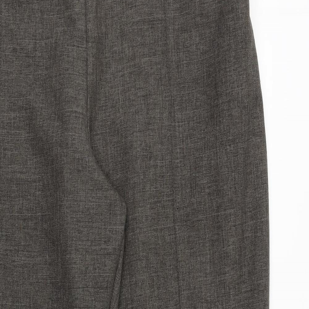 Marks and Spencer Womens Grey Polyester Trousers Size 18 Regular
