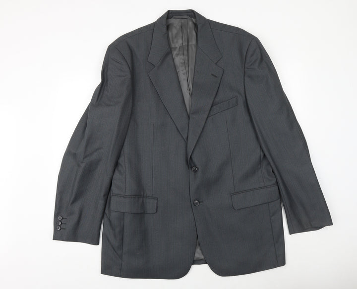 Wellington Mens Grey Wool Jacket Suit Jacket Size 44 Regular