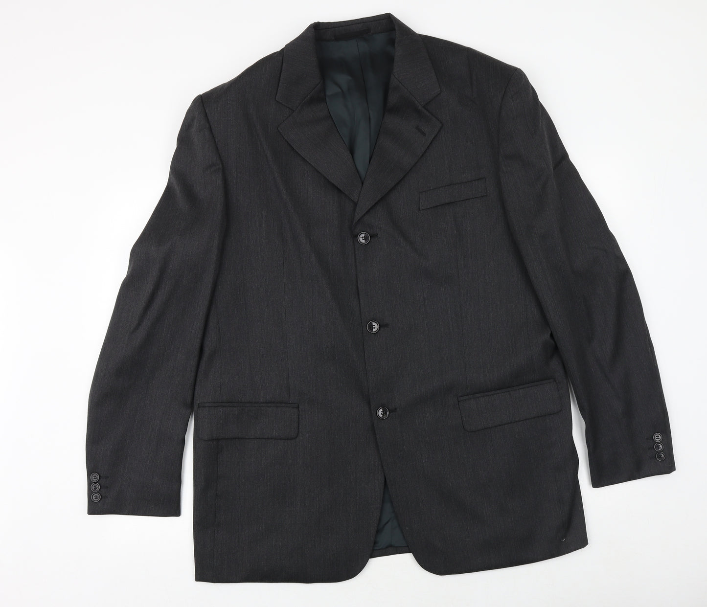 Horne Brothers Mens Grey Polyester Jacket Suit Jacket Size 44 Regular