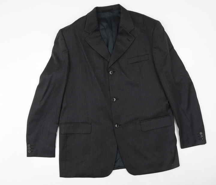 Horne Brothers Mens Grey Polyester Jacket Suit Jacket Size 44 Regular