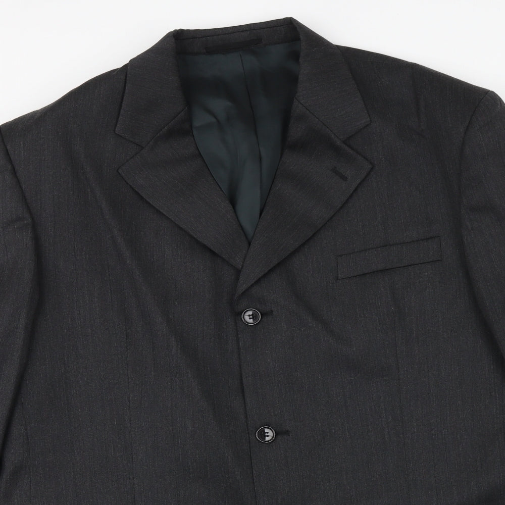 Horne Brothers Mens Grey Polyester Jacket Suit Jacket Size 44 Regular