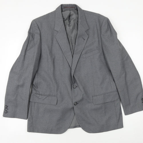 Burton Mens Grey Wool Jacket Suit Jacket Size 42 Regular
