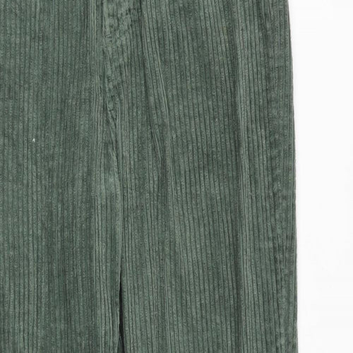 ASOS Womens Green Cotton Trousers Size 25 in Regular Zip