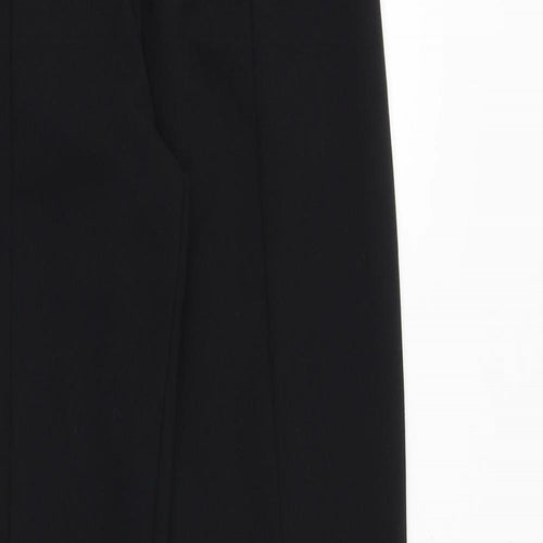 Rebellious Womens Black Polyester Trousers Size 8 Regular - Front Slits