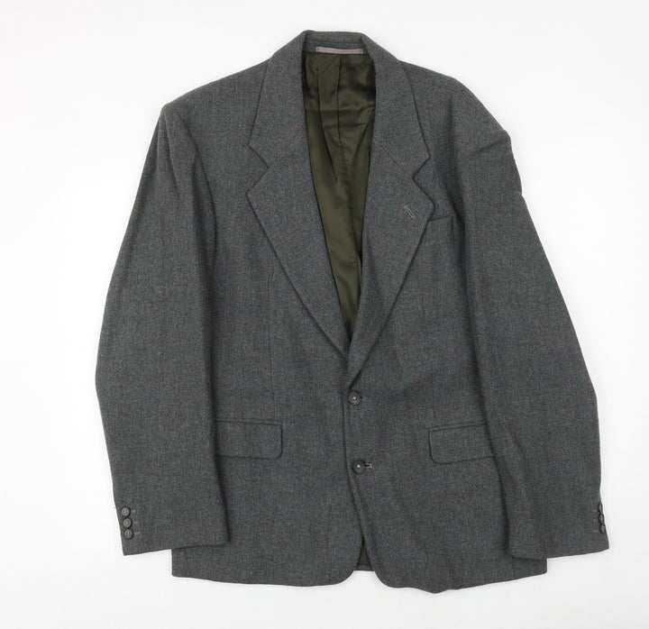 BHS Mens Grey Wool Jacket Blazer Size 38 Regular