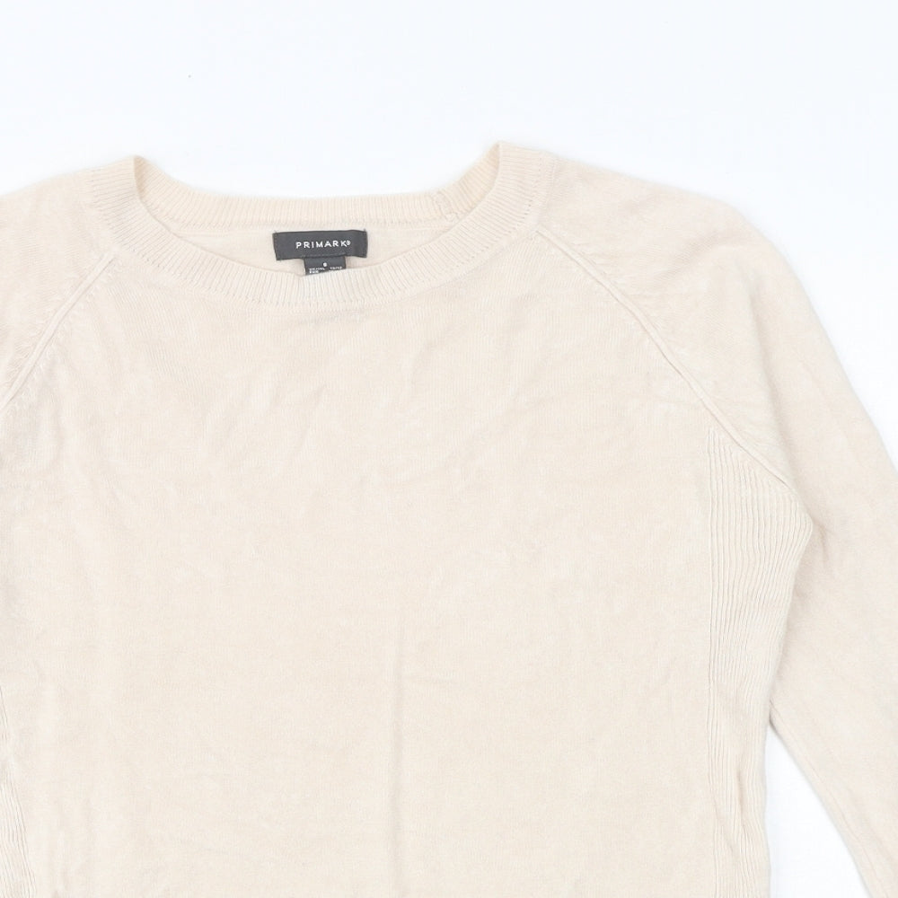 Primark Womens Pink Boat Neck Acrylic Pullover Jumper Size S