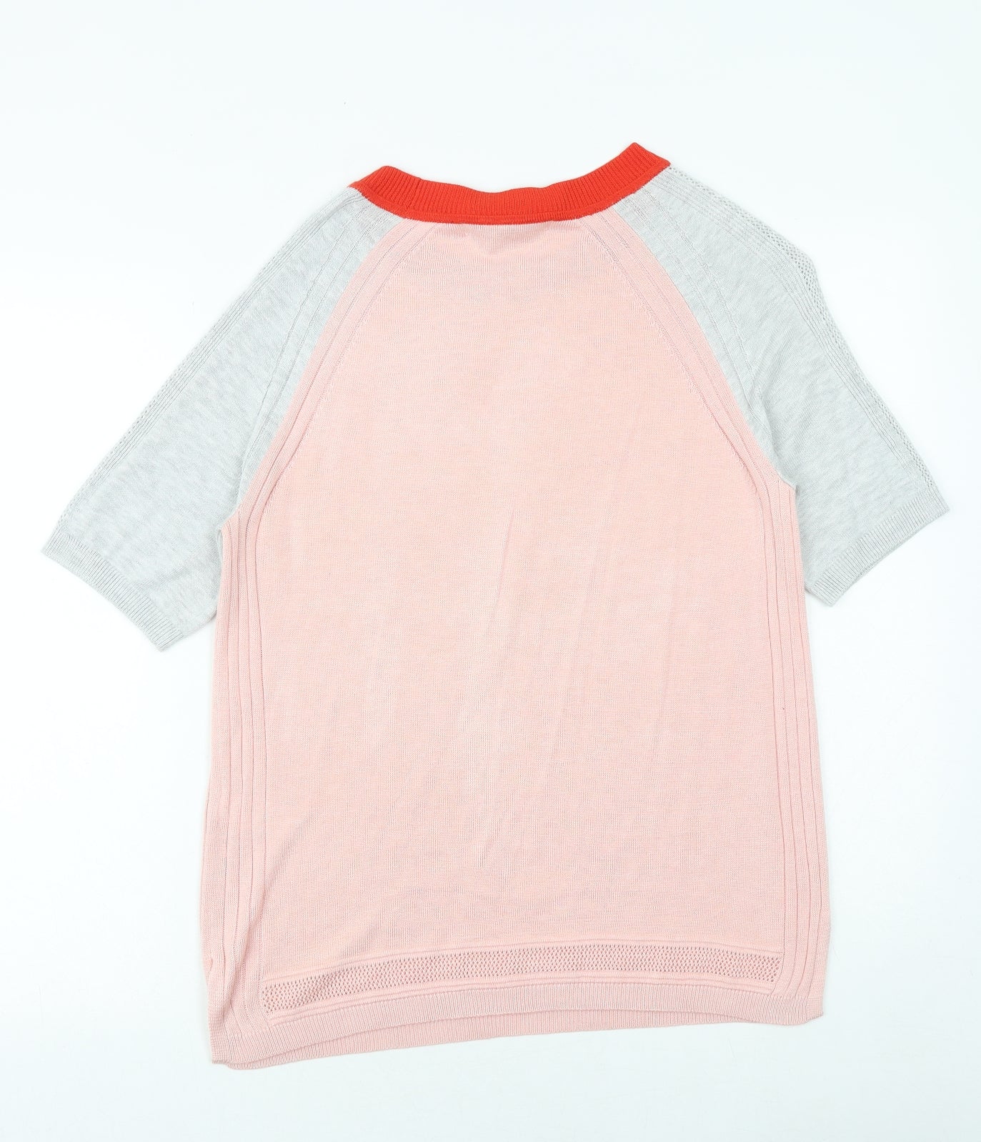 NEXT Womens Pink Round Neck Viscose Pullover Jumper Size 14