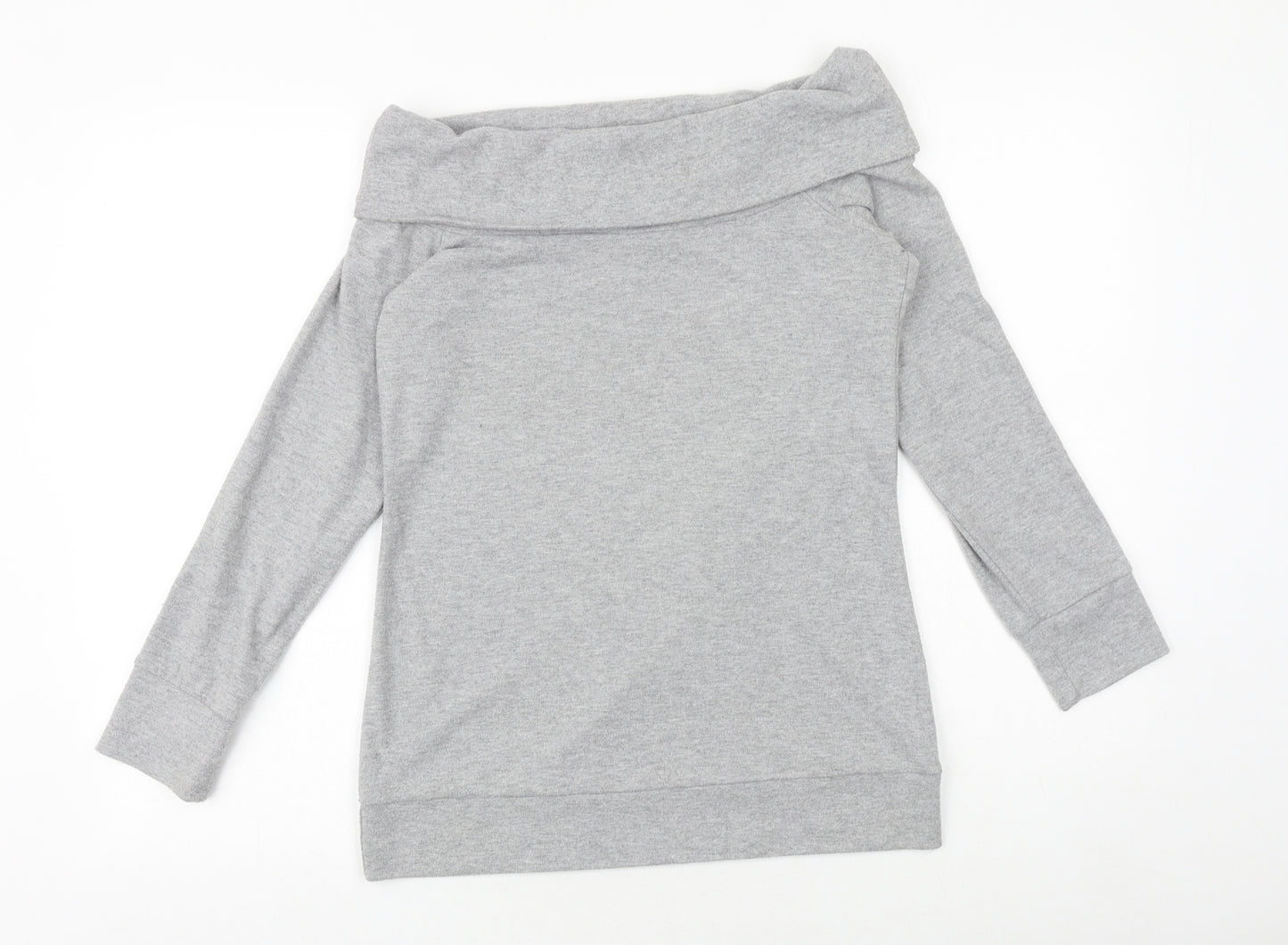 Select Womens Grey Boat Neck Polyester Pullover Jumper Size 12