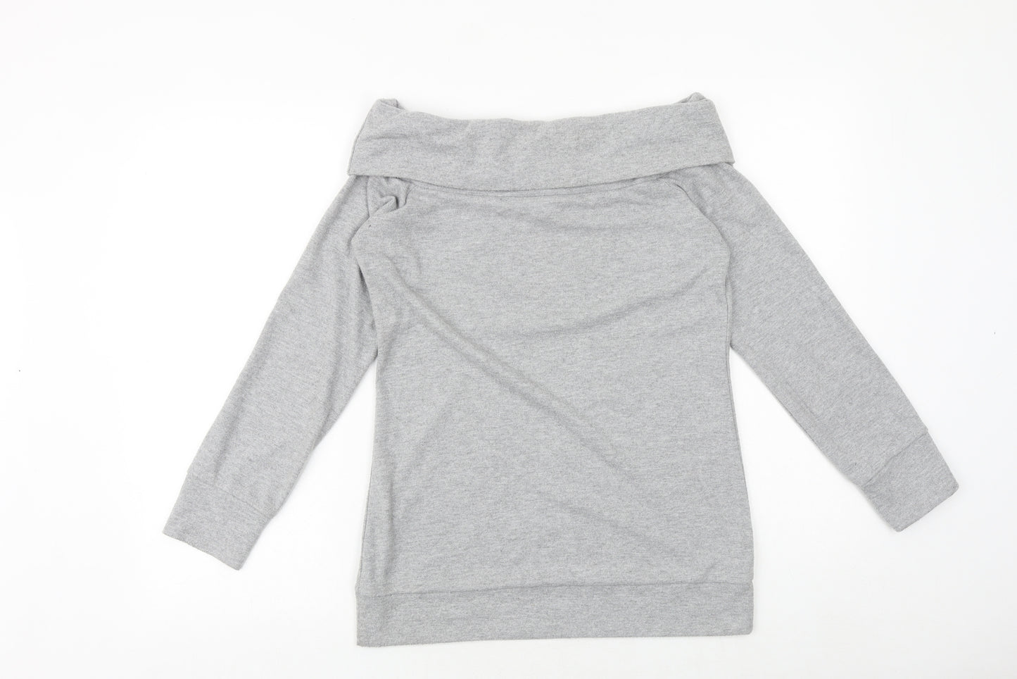 Select Womens Grey Boat Neck Polyester Pullover Jumper Size 12