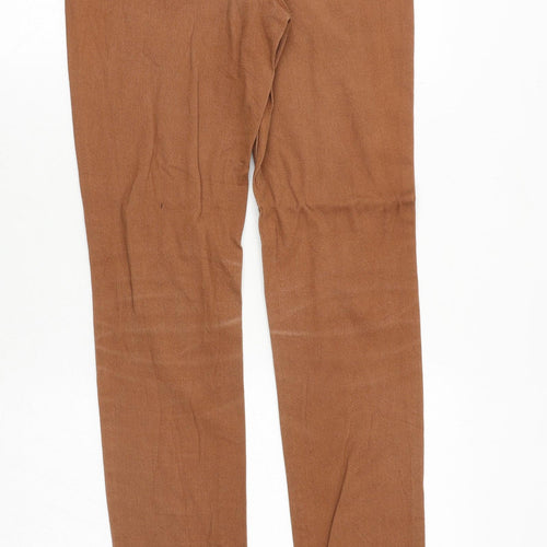 Montego Womens Brown Cotton Straight Jeans Size 8 Regular Zip