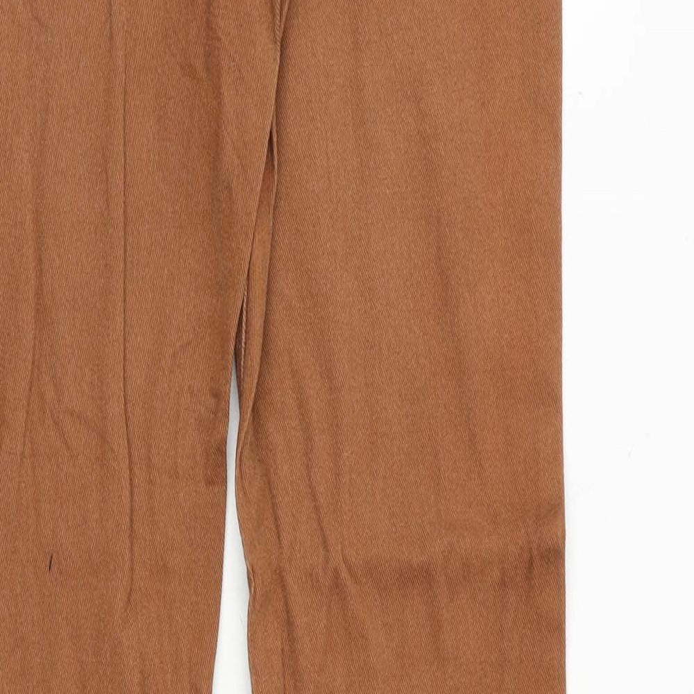 Montego Womens Brown Cotton Straight Jeans Size 8 Regular Zip