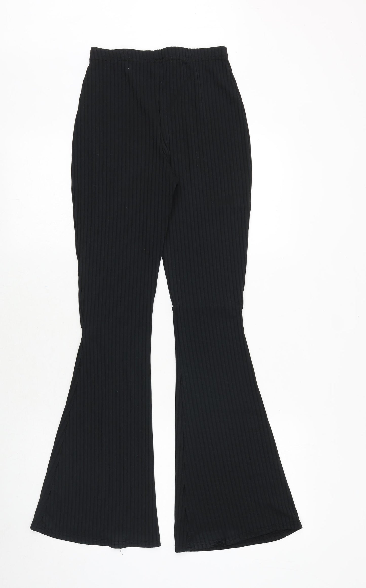 Boohoo Womens Black Polyester Trousers Size 10 Regular