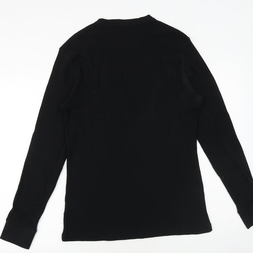 H&M Mens Black Cotton Pullover Sweatshirt Size L