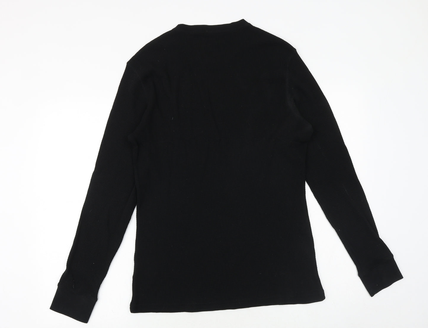 H&M Mens Black Cotton Pullover Sweatshirt Size L