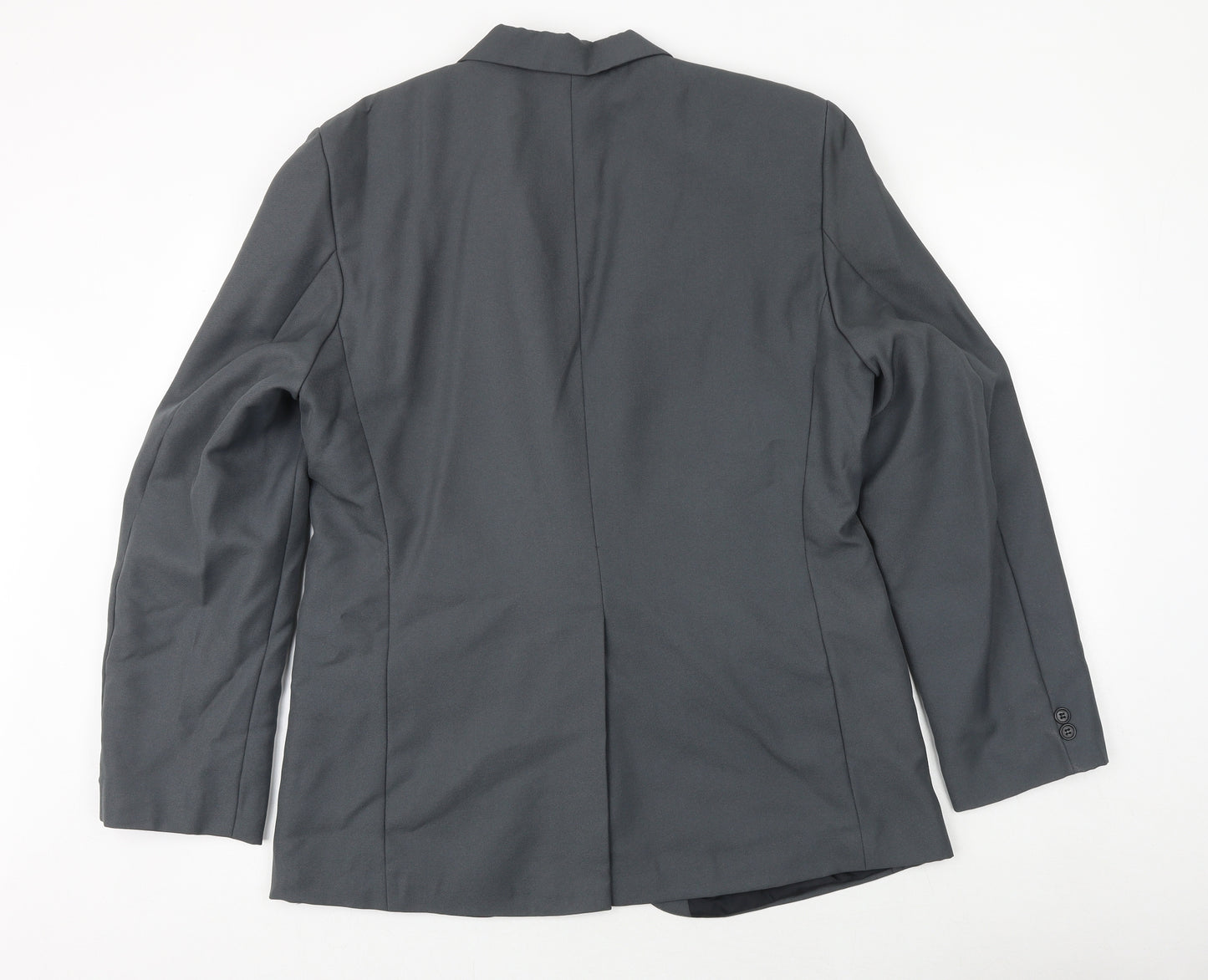 Preworn Mens Grey Polyacrylate Fibre Jacket Suit Jacket Size 42 Regular