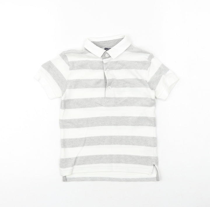 NEXT Boys Grey 100% Cotton Basic Polo Size 2-3 Years Collared Button