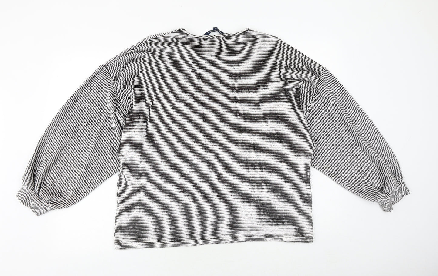 French Connection Womens Black Round Neck Viscose Pullover Jumper Size S