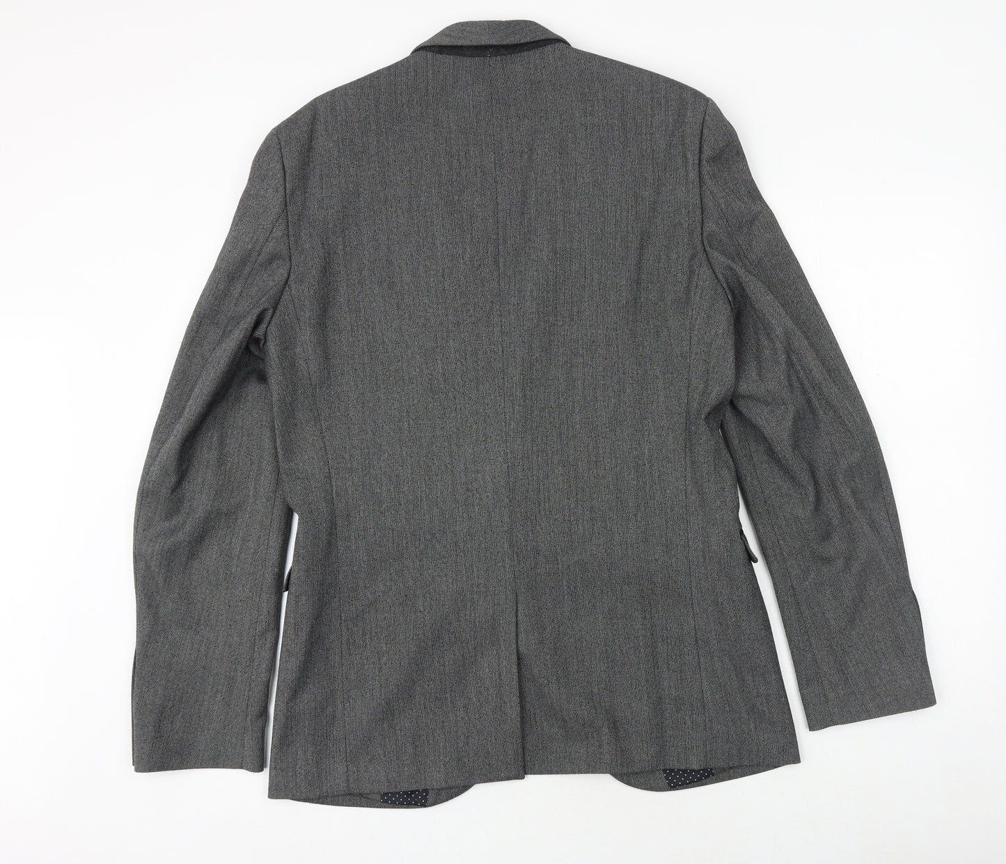 NEXT Mens Grey Polyester Jacket Suit Jacket Size 40 Regular