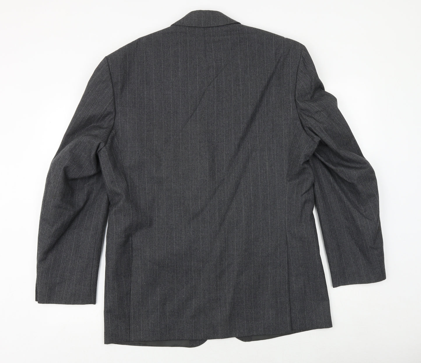 Dunn&Co Mens Grey Striped Wool Jacket Suit Jacket Size 42 Regular