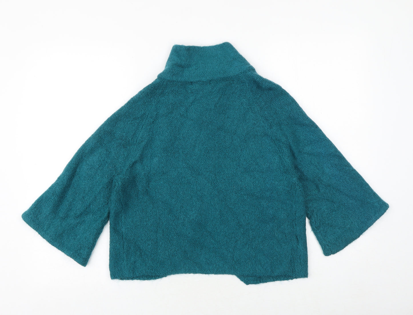 Papaya Womens Green High Neck Acrylic Cardigan Jumper Size 14