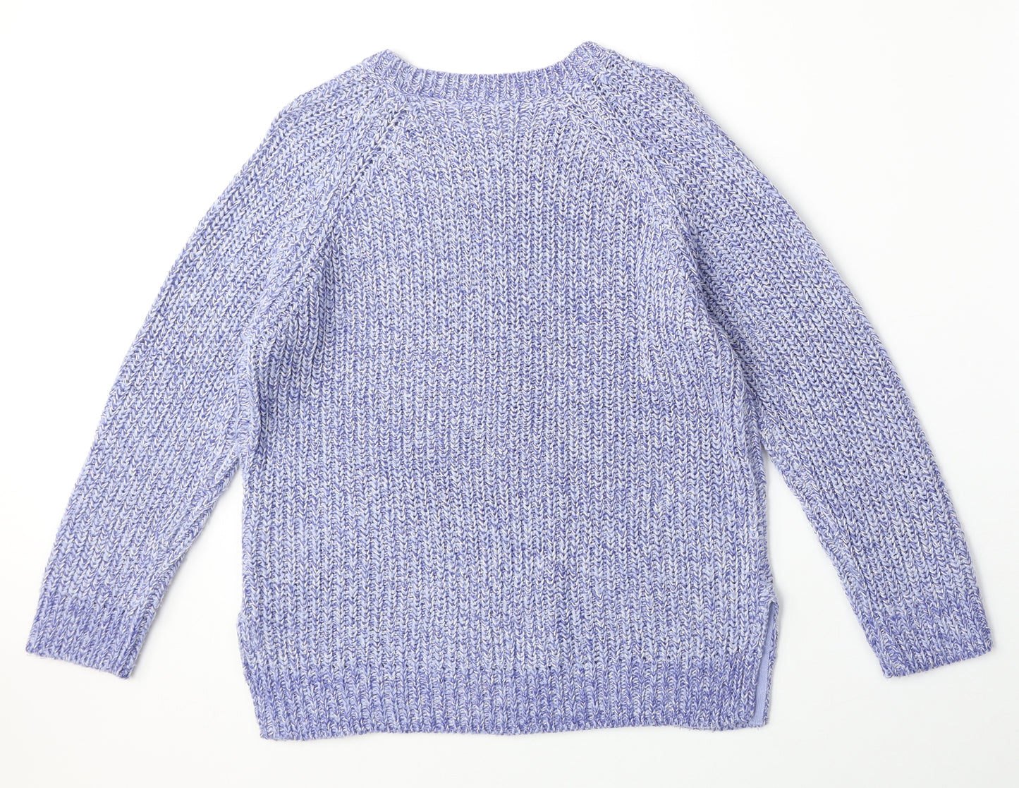 Peacocks Womens Purple Boat Neck Acrylic Pullover Jumper Size M