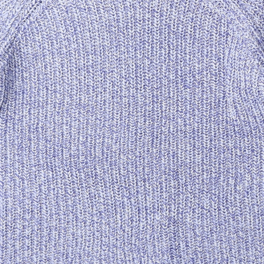 Peacocks Womens Purple Boat Neck Acrylic Pullover Jumper Size M