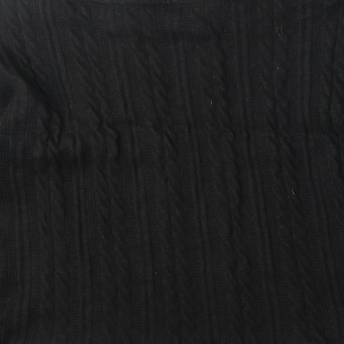 Nutmeg Womens Black Polyester Pullover Sweatshirt Size 12 Pullover - Size 12/14