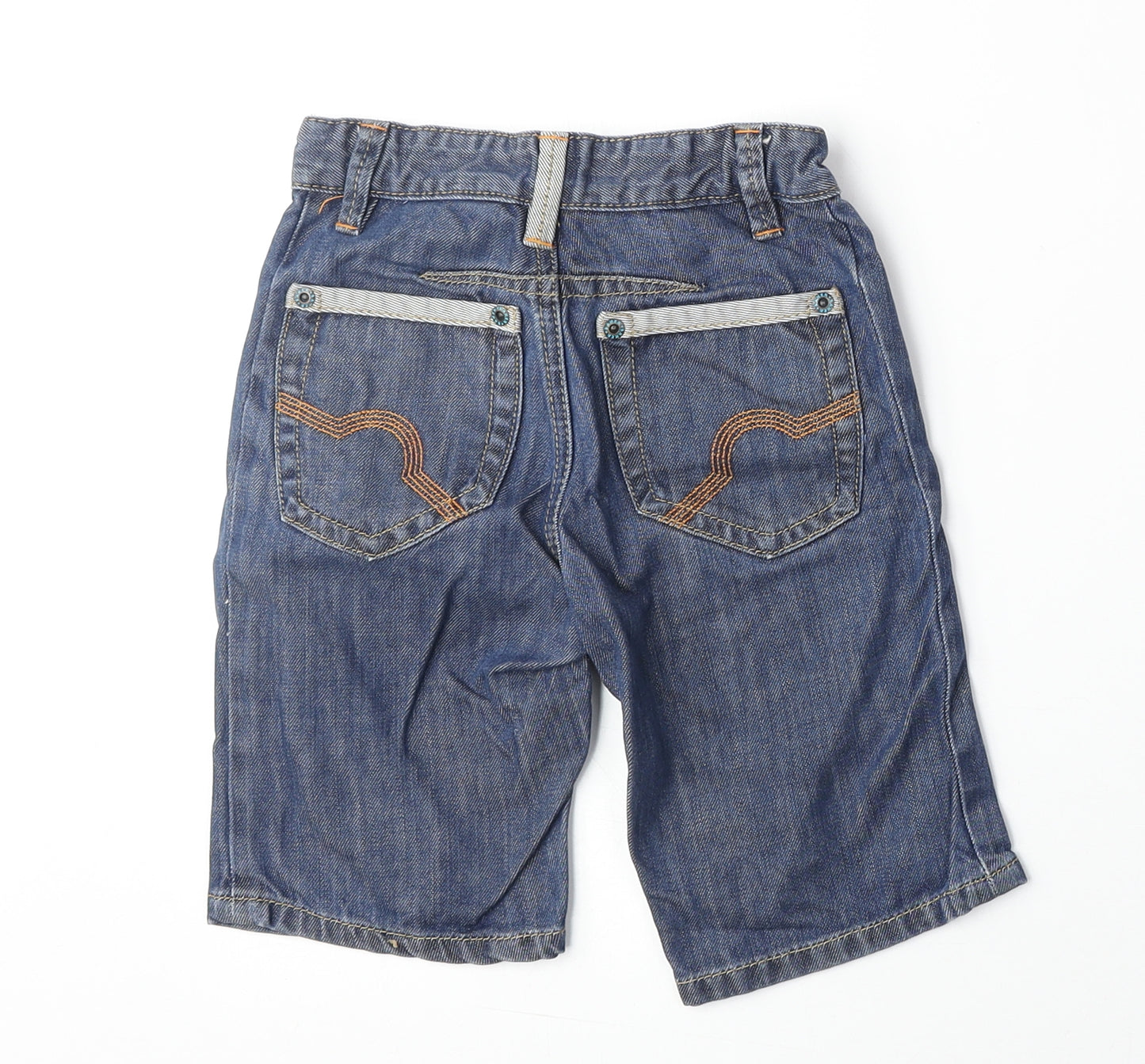 Ted Baker Boys Blue 100% Cotton Bermuda Shorts Size 4-5 Years Regular Zip