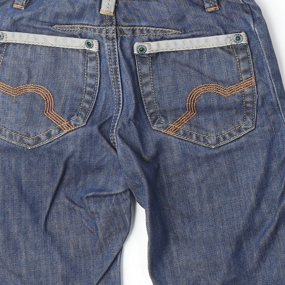 Ted Baker Boys Blue 100% Cotton Bermuda Shorts Size 4-5 Years Regular Zip