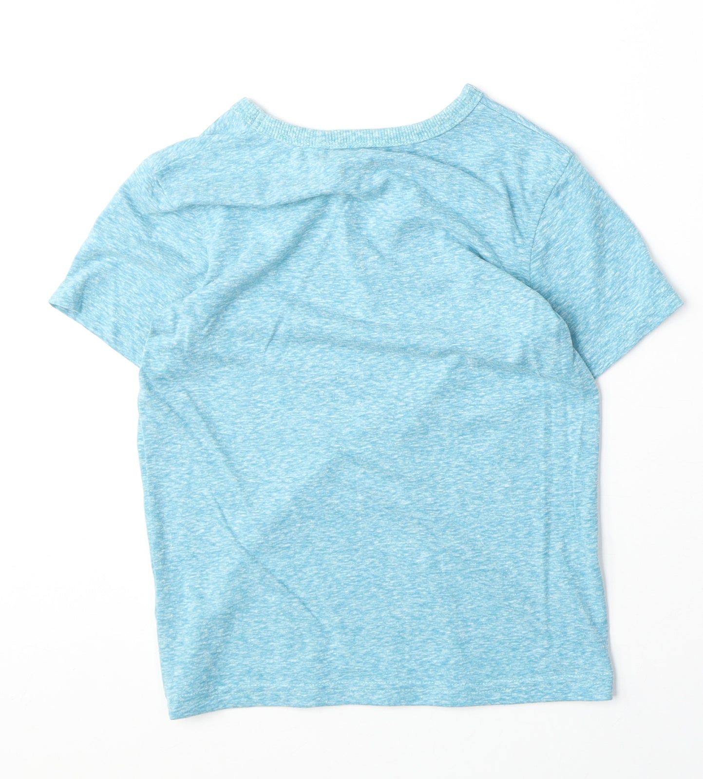 George Boys Blue Cotton Basic T-Shirt Size 6-7 Years Round Neck Pullover - Dinosaur