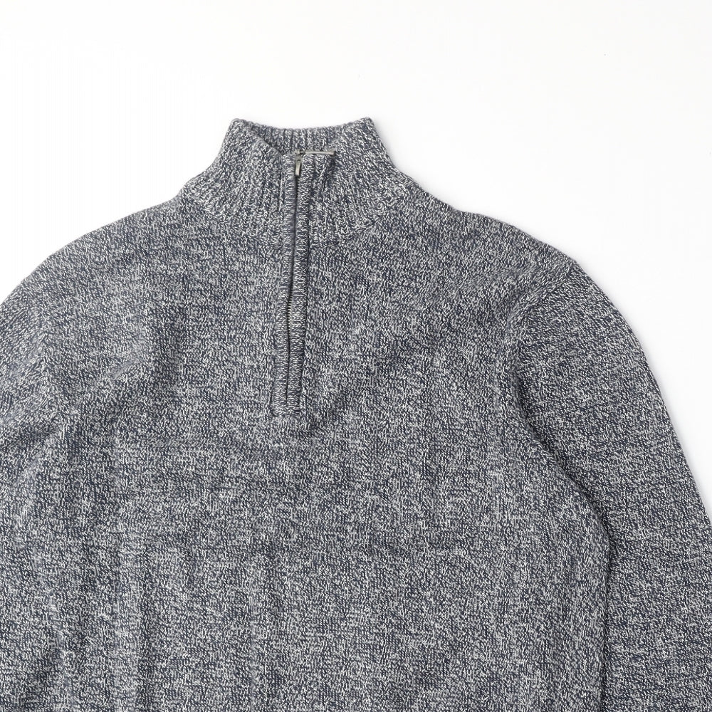 Cedar Wood State Mens Blue Cotton Pullover Sweatshirt Size L