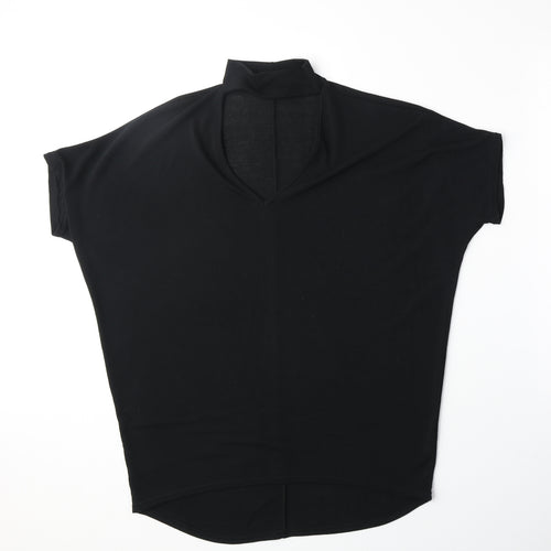 Select Womens Black Polyester Basic Blouse Size 10 Halter