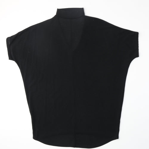 Select Womens Black Polyester Basic Blouse Size 10 Halter