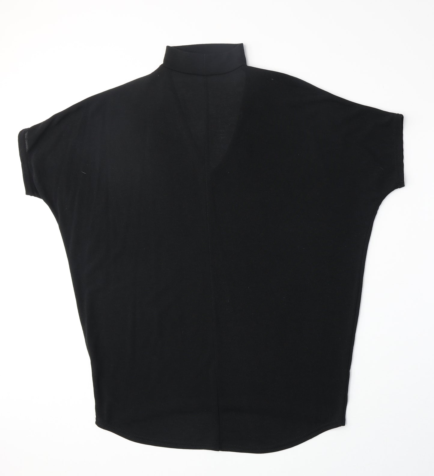 Select Womens Black Polyester Basic Blouse Size 10 Halter