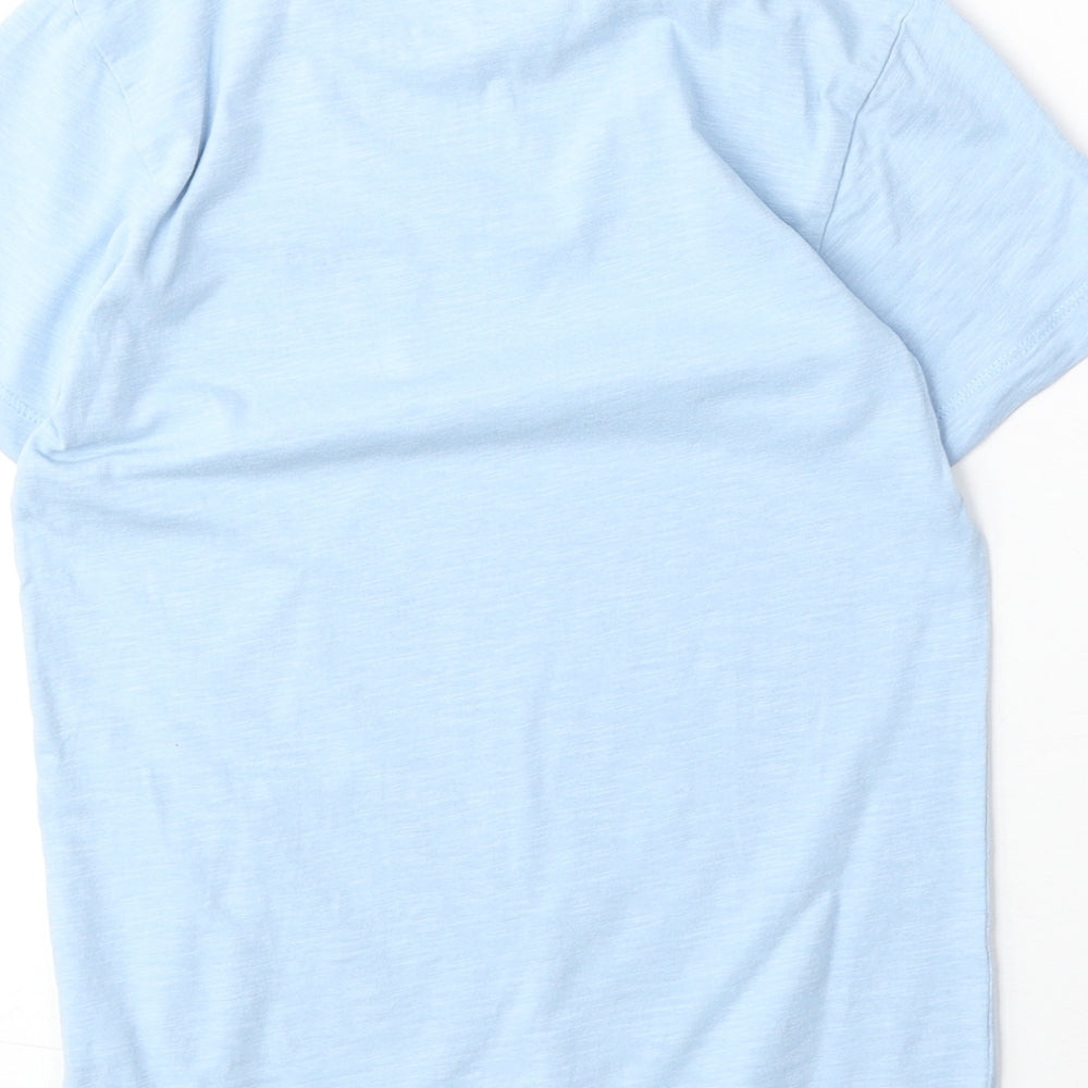 NEXT Boys Blue 100% Cotton Basic T-Shirt Size 5-6 Years Round Neck Pullover