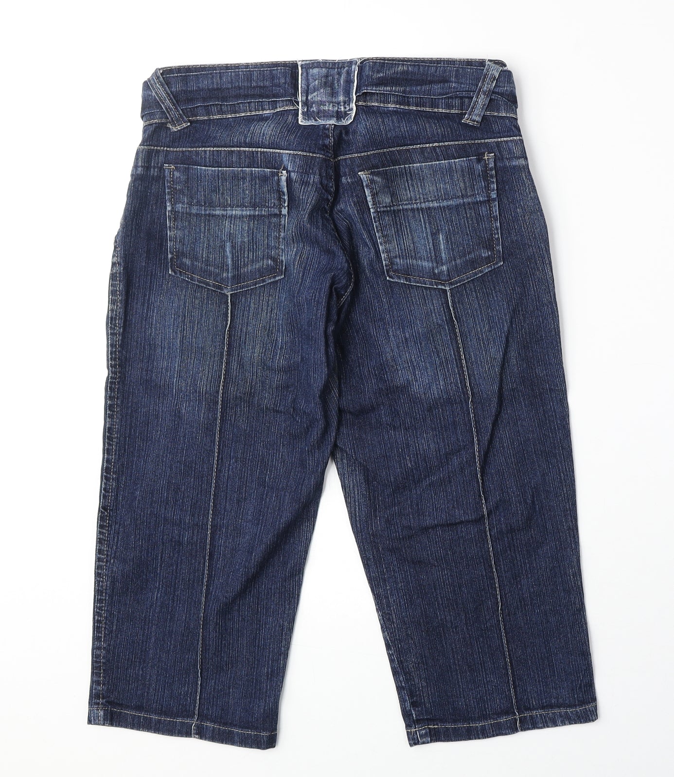 La Rossi Womens Blue Cotton Bermuda Shorts Size 38 in Regular Zip