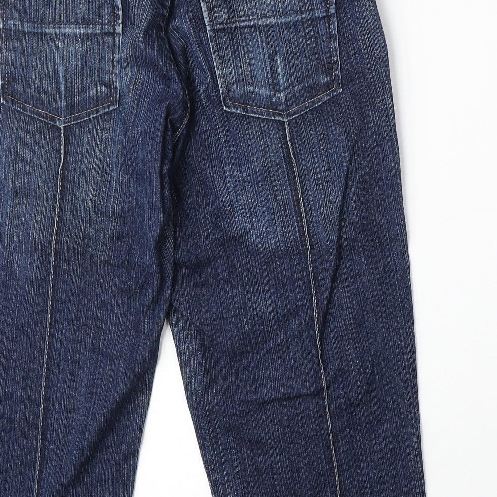 La Rossi Womens Blue Cotton Bermuda Shorts Size 38 in Regular Zip