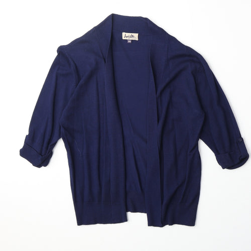 Arista Womens Blue V-Neck Viscose Cardigan Jumper Size S