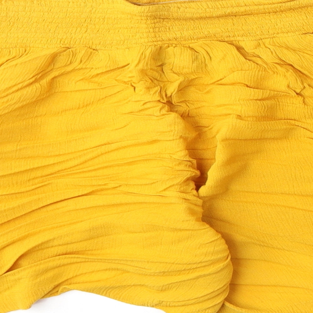 Capsule Womens Orange Polyester Culotte Shorts Size 34 in Regular Pull On