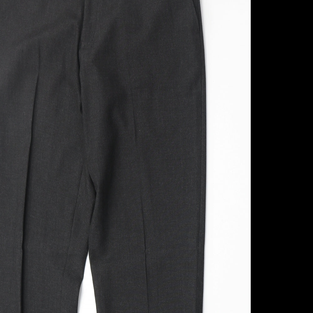 NEXT Mens Grey Polyester Dress Pants Trousers Size 32 in Regular Zip