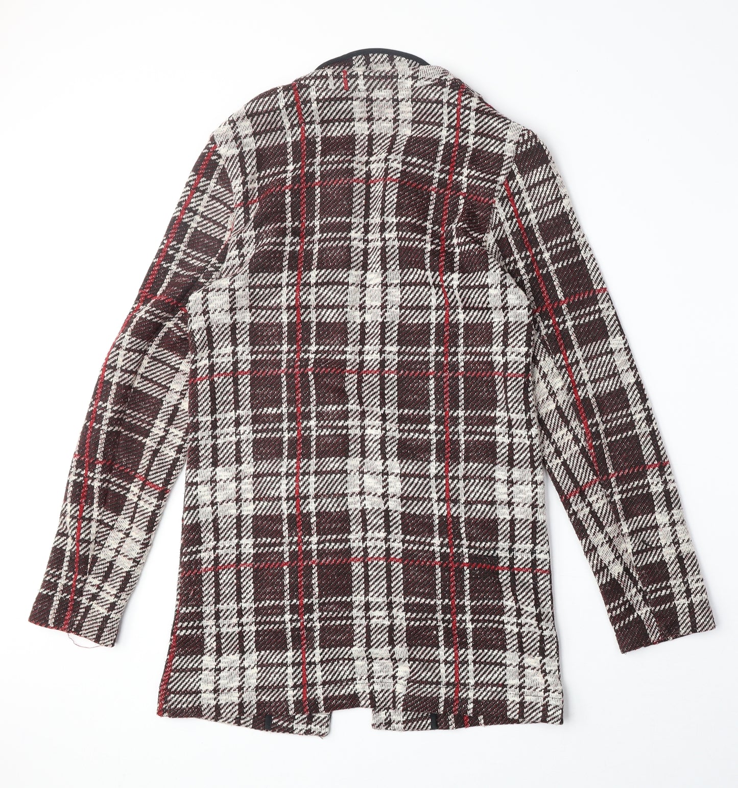 New Look Womens Brown Plaid Overcoat Coat Size 8