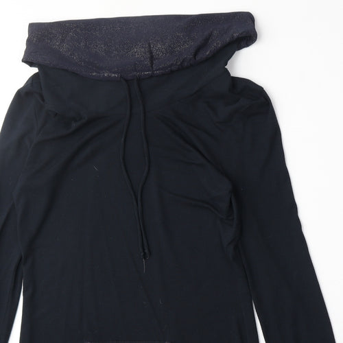 Preworn Womens Blue Polyester Pullover Sweatshirt Size M Pullover