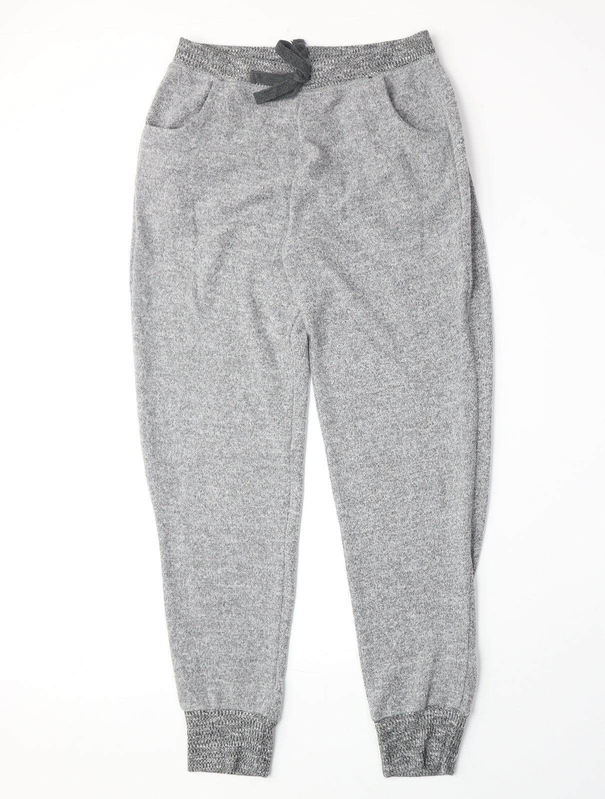 Peacocks Womens Grey Polyester Jogger Trousers Size 10 Regular Drawstring