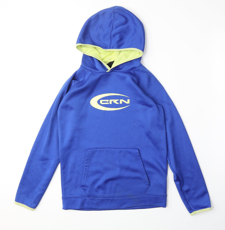 Crane Boys Blue Polyester Pullover Hoodie Size L Pullover