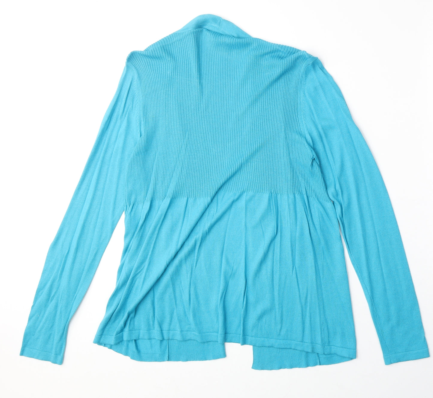 Linear Womens Blue V-Neck Viscose Cardigan Jumper Size M