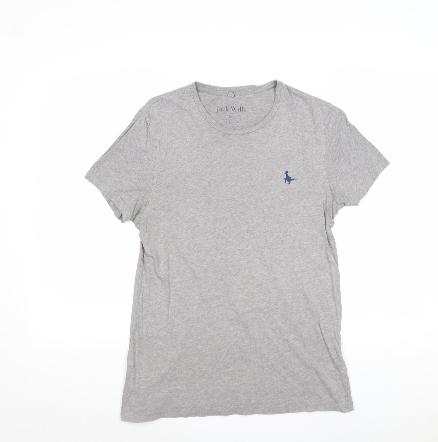 Jack Wills Mens Grey Cotton T-Shirt Size XS Round Neck