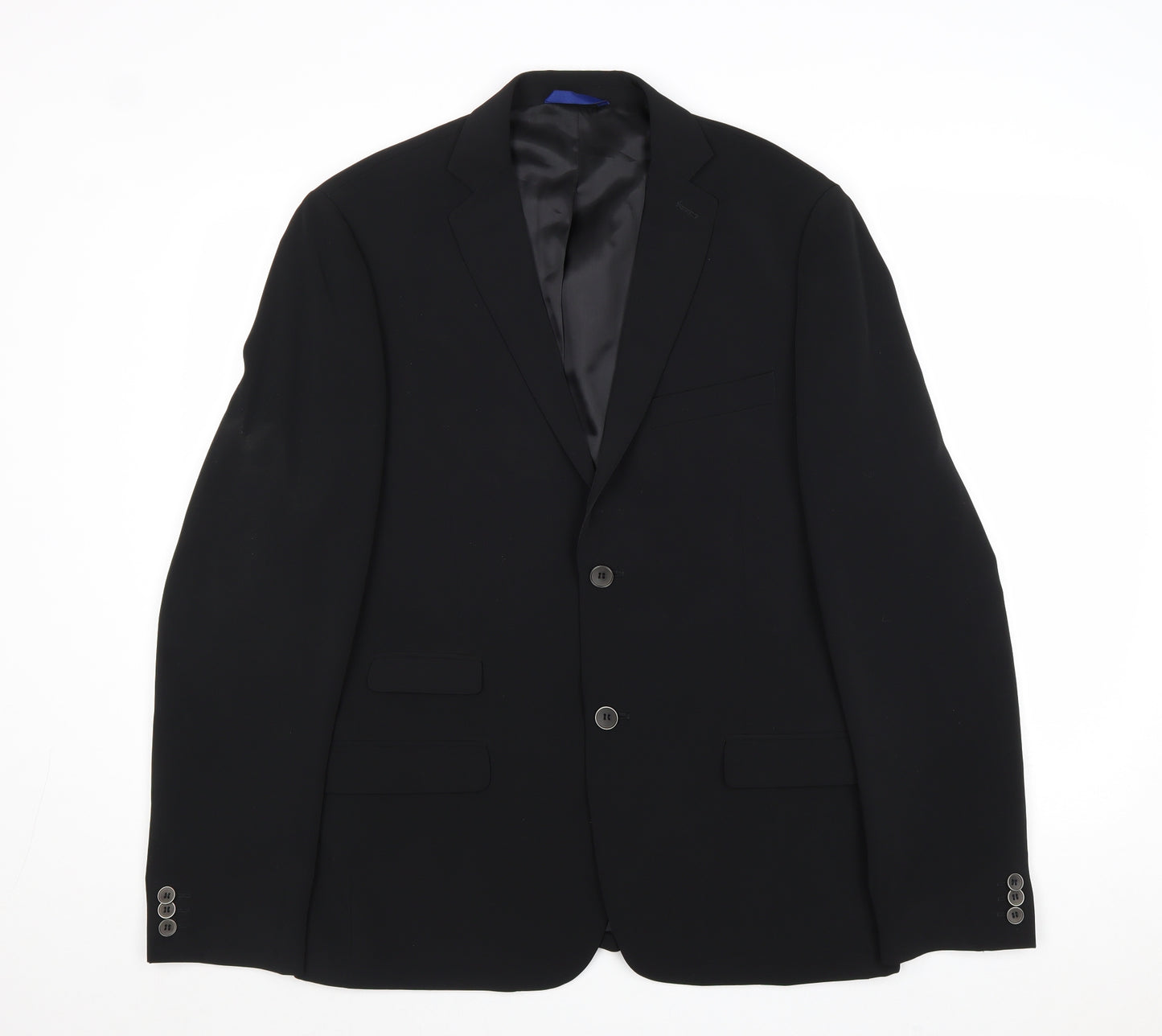 John Barrit Mens Black Polyester Jacket Suit Jacket Size 40 Regular