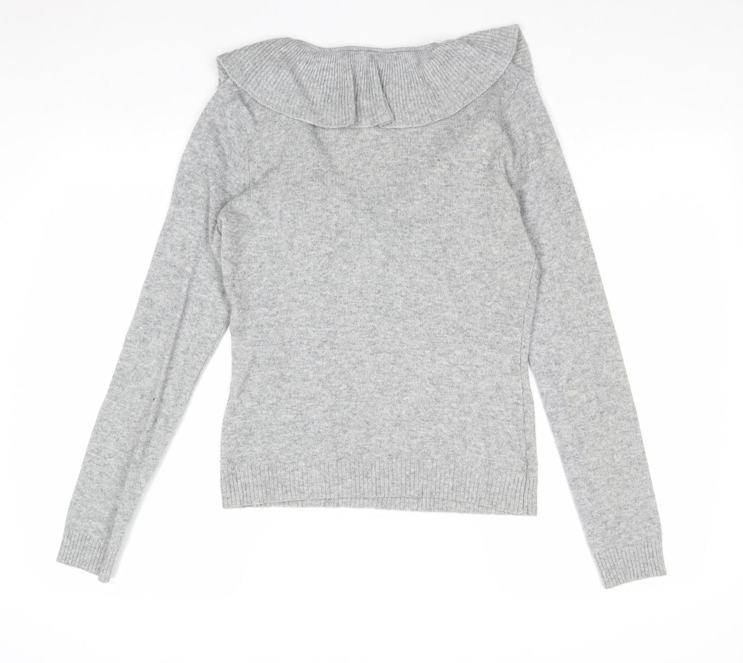 AMARANTO Womens Green Scoop Neck Nylon Pullover Jumper Size 10