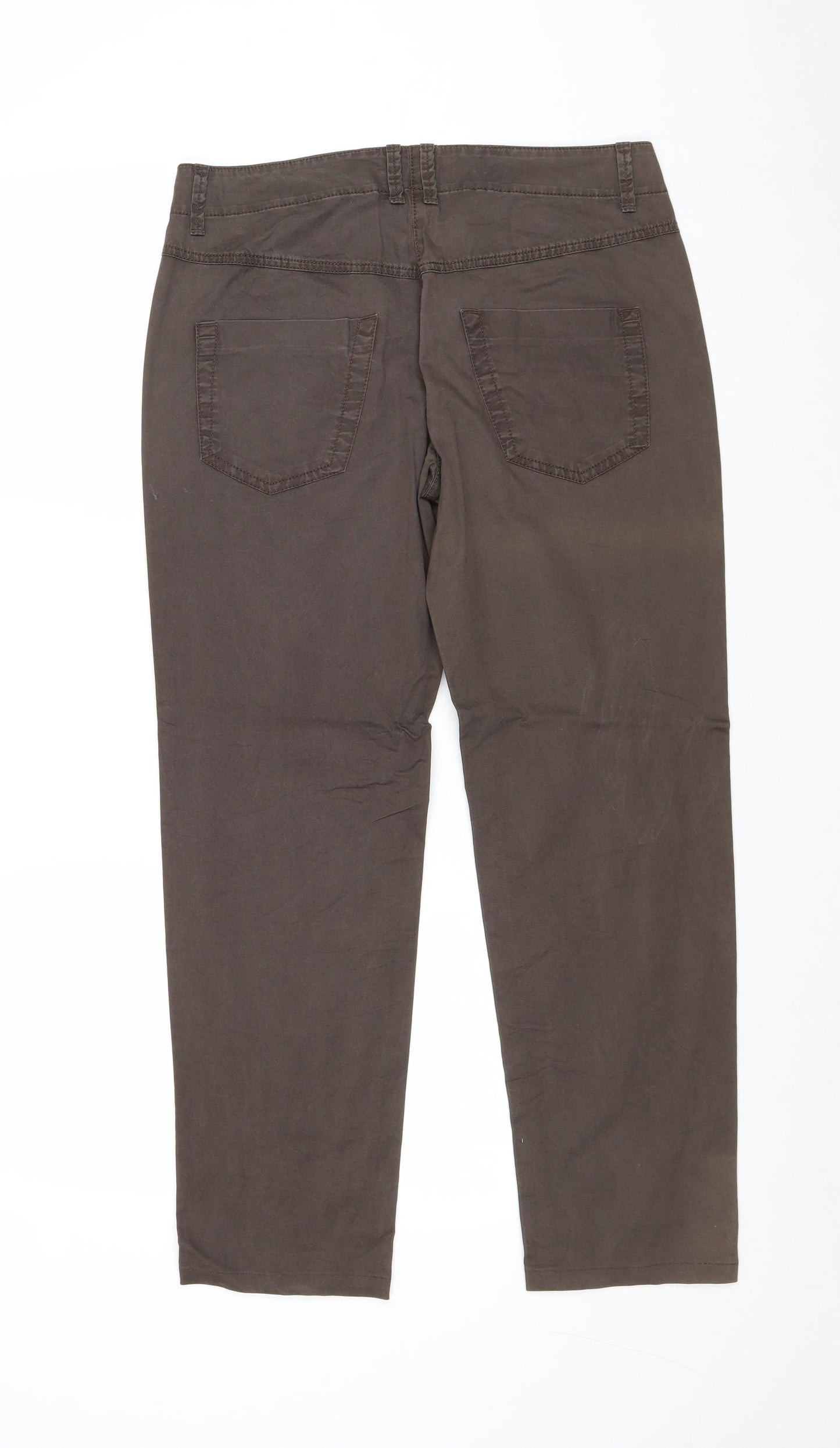 MAC Mens Brown Cotton Straight Jeans Size 32 in Regular Zip