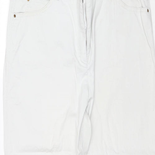 Raphaela Womens Blue Cotton Trousers Size 20 Regular Zip